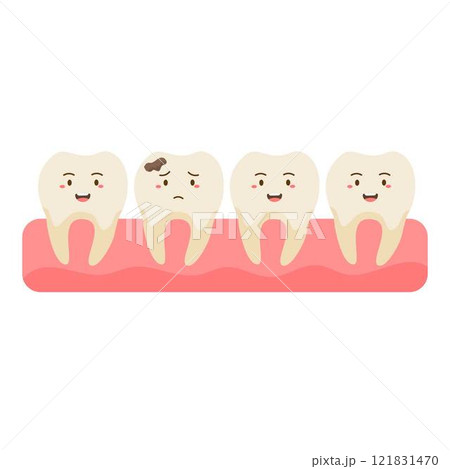teeth decay with bacteria teeth decay with bacteria 121831470