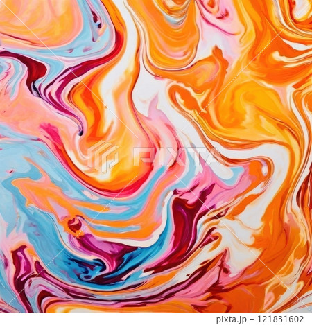 the AI Image Generator, Vibrant Abstract Swirl of Colorful Paints i the AI Image Generator, Vibrant Abstract Swirl of Colorful Paints i 121831602