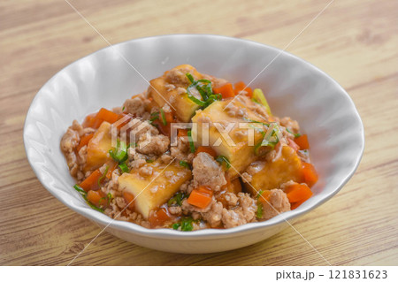 厚揚げの挽き肉あんかけ 厚揚げの挽き肉あんかけ 121831623