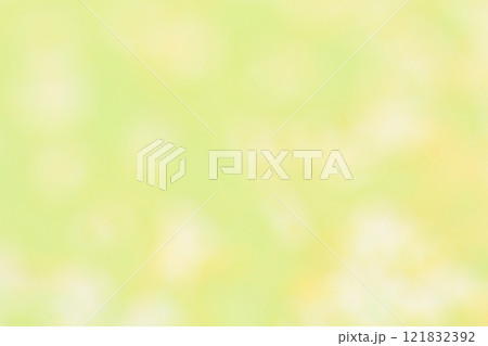 黄緑色系ふんわりな玉ボケ・丸ボケの背景 121832392