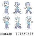 手術室看護師がポイントを説明している様子の立ち絵 121832653