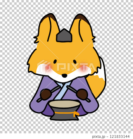 Five musicians (drums) for the fox doll 121833144