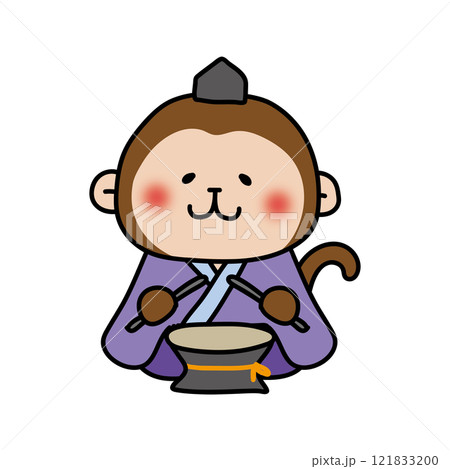 猿の雛人形の五人囃子（太鼓） 121833200