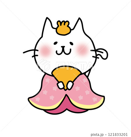 白い猫のお雛様のお姫様 白い猫のお雛様のお姫様 121833201