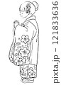 着物を着た子供 121833636