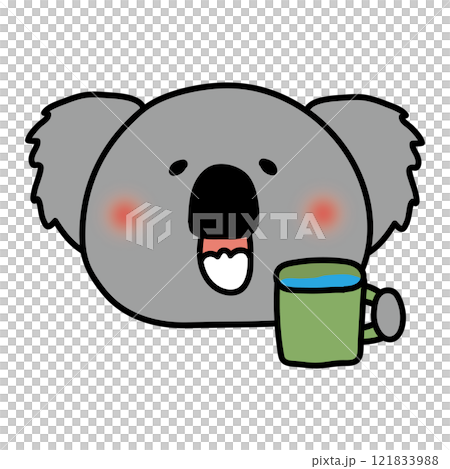 ガラガラうがいをするコアラ 121833988