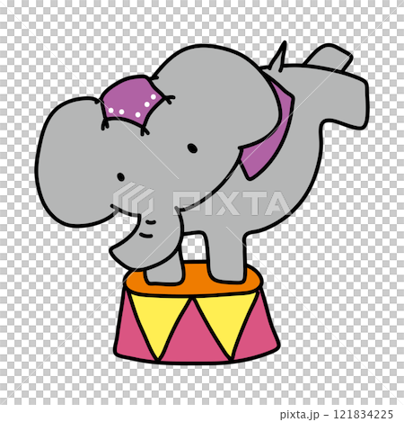 馬戲團裡大象倒立 馬戲團裡大象倒立 121834225