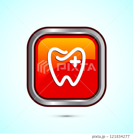 Dental care icon design illustration. Teeth care icon for dentist, dental clinic. Button design Dental care icon design illustration. Teeth care icon for dentist, dental clinic. Button design 121834277