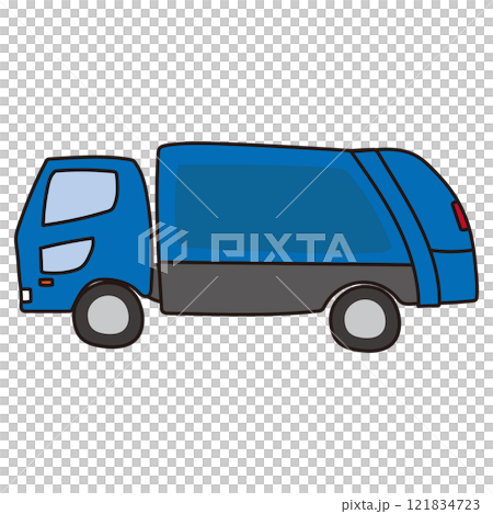 藍色垃圾車 121834723