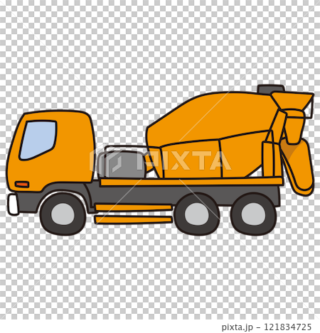 黃色攪拌車 121834725