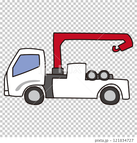 White tow truck White tow truck 121834727