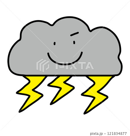 お天気記号雷雲 お天気記号雷雲 121834877