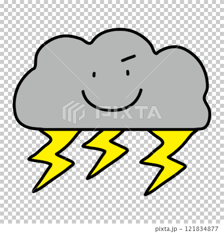 天氣符號 雷雲 121834877