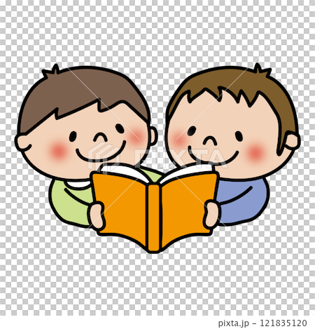 一起讀書的孩子（男） 121835120