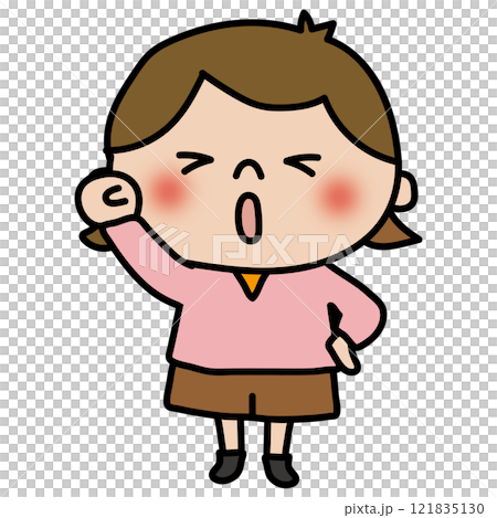 Child doing a fist pump (girl 1) Child doing a fist pump (girl 1) 121835130