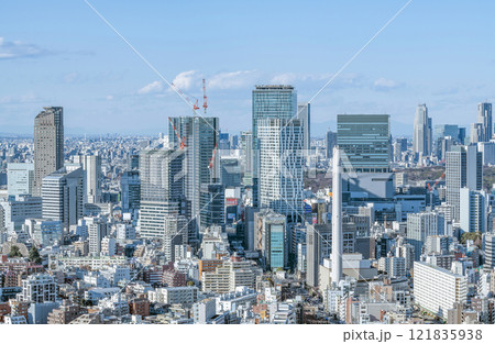 快晴の東京の街並み(渋谷方面) 快晴の東京の街並み(渋谷方面) 121835938