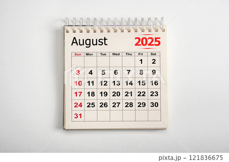August 2025. Resolution, strategy, solution, goal, business and holidays. Date month August 2025. Monthly desk calendar August 2025. planning new year August 2025. Resolution, strategy, solution, goal, business and holidays. Date month August 2025. Monthly desk calendar August 2025. planning new year 121836675