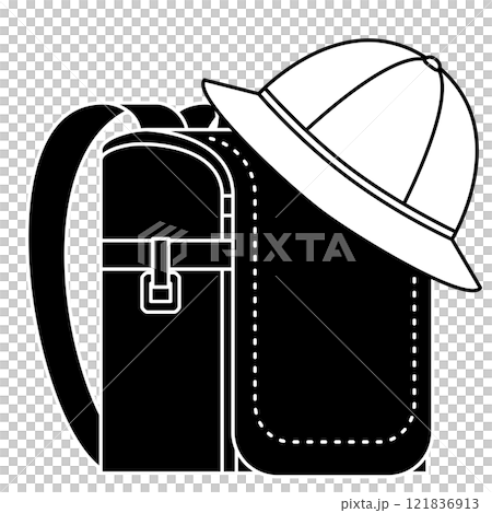 School bag and hat 121836913