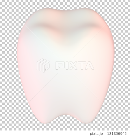 3D illustration of clean teeth 121836943