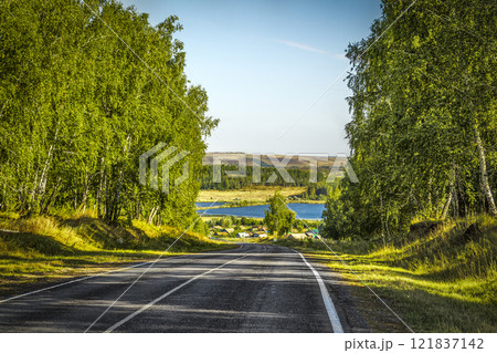 Rural asphalt road 121837142