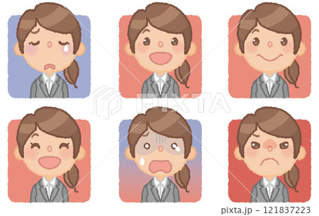 スーツを着た女性のアイコン 121837223