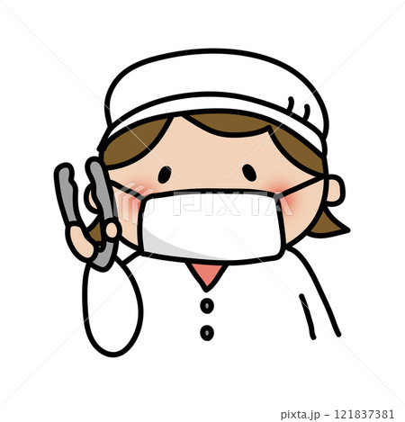 給食当番の子供（女の子1） 121837381