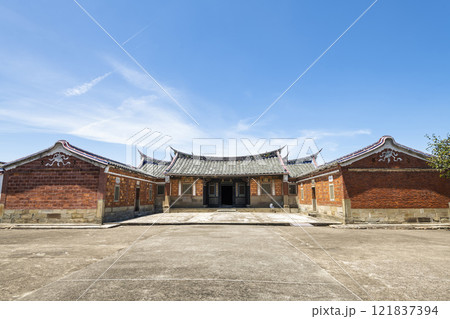 Building view of the Lee Teng-fan's Ancient Residence in Daxi of Taoyuan, Taiwan. 121837394