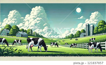 牧場・酪農イメージ 121837857