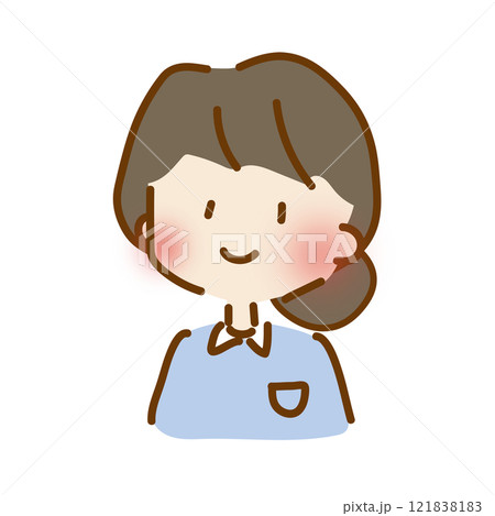 ゆるくて可愛い女性の介護士 121838183