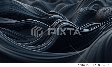 Scientific abstraction with futuristic textured tissue waves. Tech background with close-up wave bio texture. Generated AI. Scientific abstraction with futuristic textured tissue waves. Tech background with close-up wave bio texture. Generated AI. 121838253
