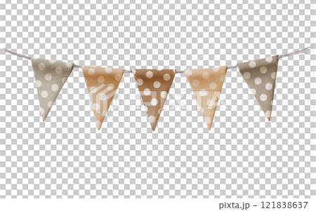 Triangular holiday flags polka-dotted with...のイラスト素材 [121838637] - PIXTA
