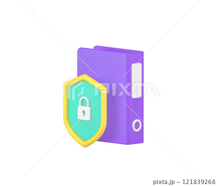 Business document file data protection security storage 3d icon realistic vector illustration 121839268