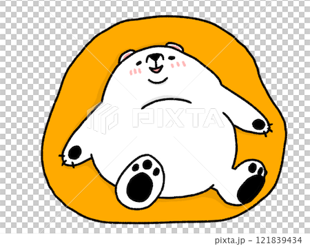 Sleeping polar bear 121839434