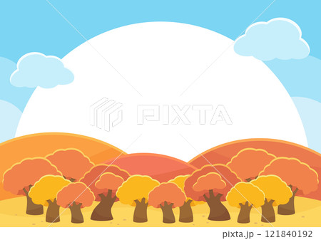 yellow autumn field frame 2 121840192