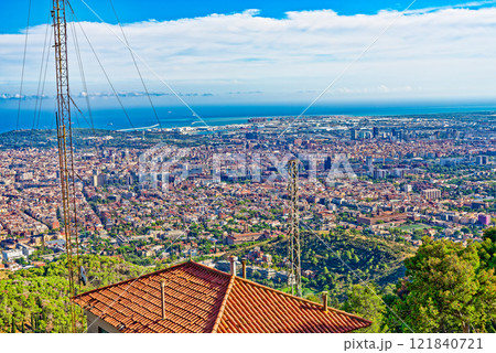 Area Mount Tibidabo, where the Sagrat Cor church is located. Barcelona. Area Mount Tibidabo, where the Sagrat Cor church is located. Barcelona. 121840721