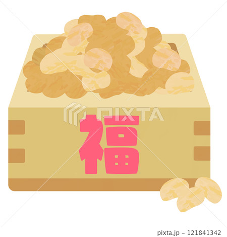 シンプルな枡とそこに入った大豆のイラスト 節分 年中行事 日本 シンプルな枡とそこに入った大豆のイラスト 節分 年中行事 日本 121841342