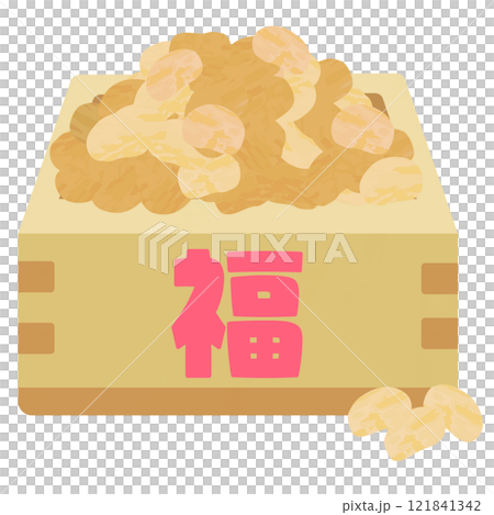 シンプルな枡とそこに入った大豆のイラスト 節分 年中行事 日本 シンプルな枡とそこに入った大豆のイラスト 節分 年中行事 日本 121841342