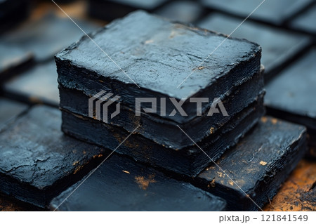 Industrial Use of Solid Bitumen Blocks in...のイラスト素材 [121841549] - PIXTA