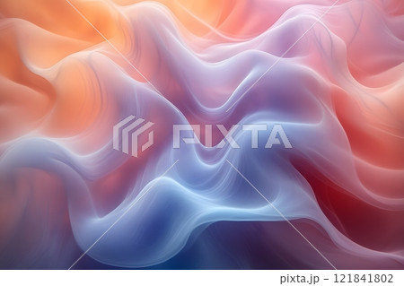 Abstract Flowing Pastel Waves for Modern Design and Creative Inspiration Generative AI 121841802
