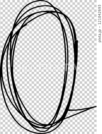 Hand drawn speech bubble Hand drawn speech bubble 121842693