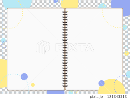 Notebook background material, pop design, double page spread Notebook background material, pop design, double page spread 121843318
