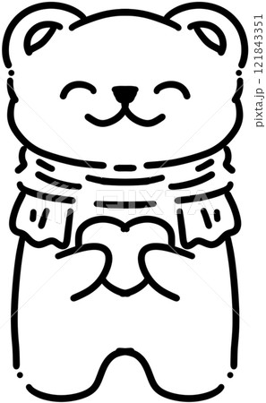cute bear with heart cute bear with heart 121843351
