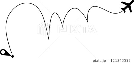 Airplane route line element 121843555