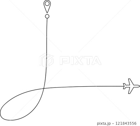Airplane route line element 121843556