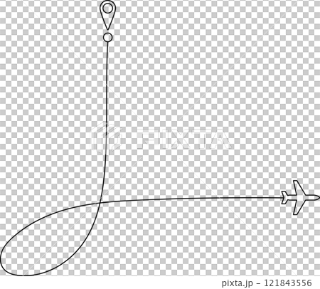 Airplane route line element 121843556