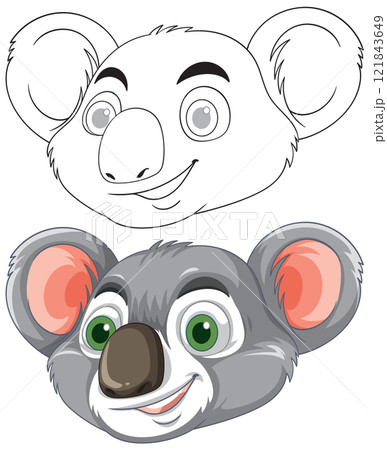 Cute Koala Illustration with Expressions 121843649