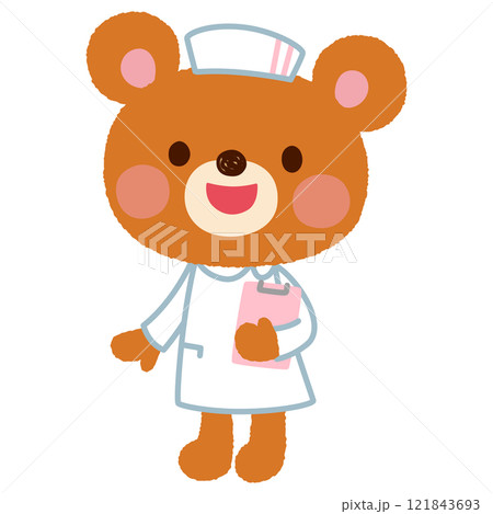 クマの看護師さん　お医者さん 121843693