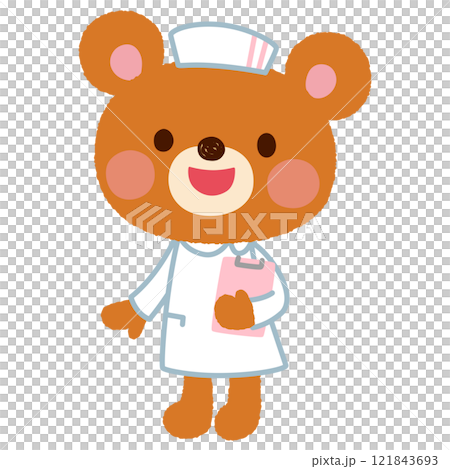 クマの看護師さん　お医者さん 121843693
