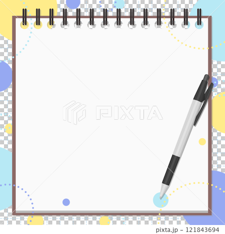 一套記事本和原子筆，流行背景 121843694