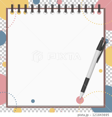 一套記事本和原子筆，流行背景 121843695